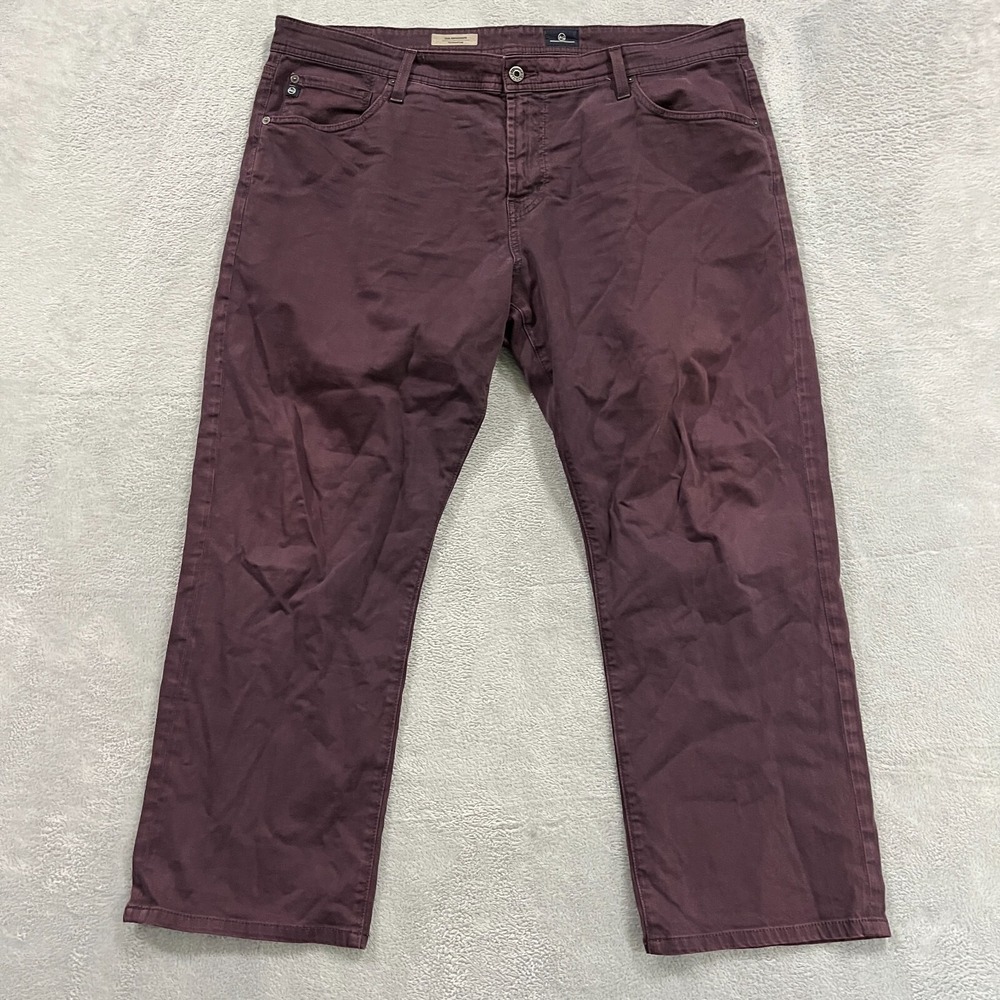 AG Adriano Goldschmied Pants Men's 41x28* The Graduate Tailored Leg Burgundy‎